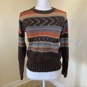 VTG 70s Pronto/Lovely Fall Colors Striped Sweater